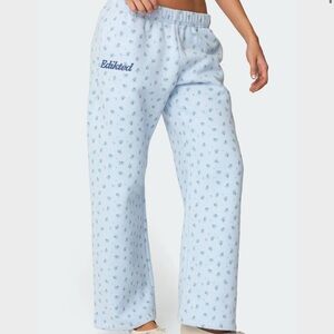 Edikted Sky Blue Patterned Lounge Pants